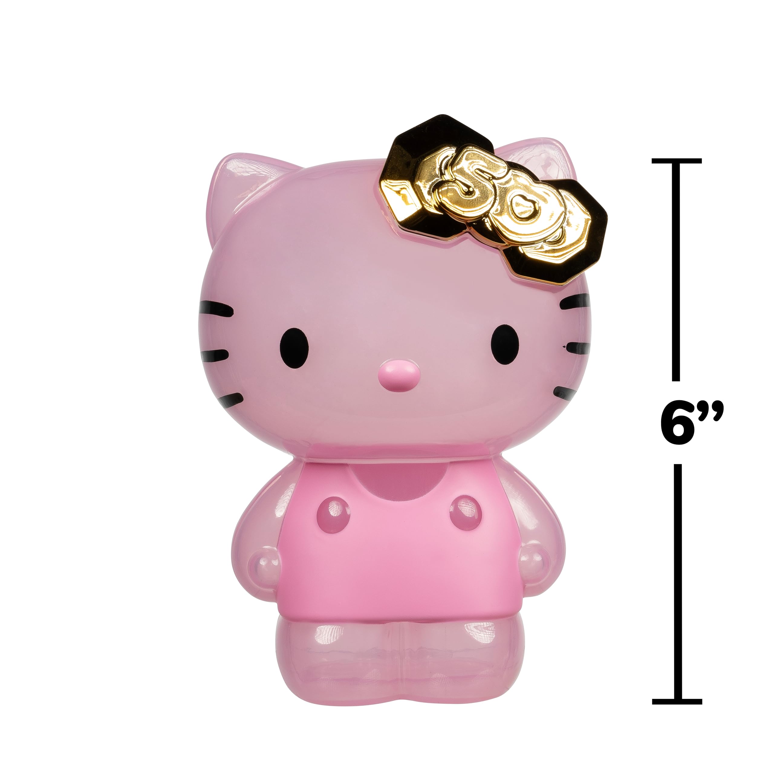 Jazwares Hello Kitty 50th Anniversary nesting figure in flocked finish, soft texture.