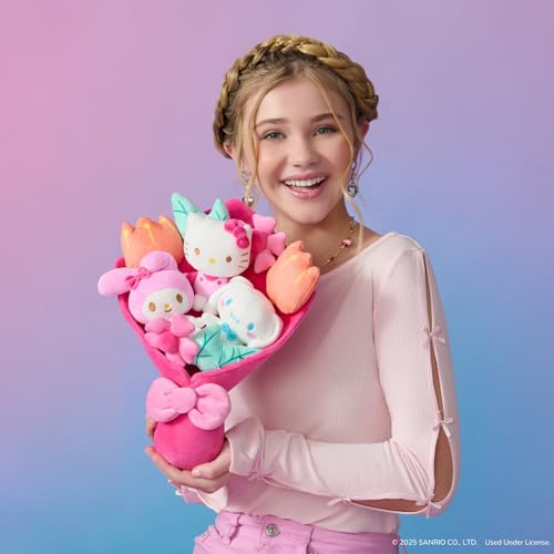 Jazwares Hello Kitty and Friends plush bouquet with six colorful flowers for vibrant party décor