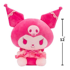 Kuromi plush with lace collar and ruffle design
