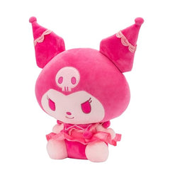 Kuromi plush with lace hat highlights kawaii fashion details