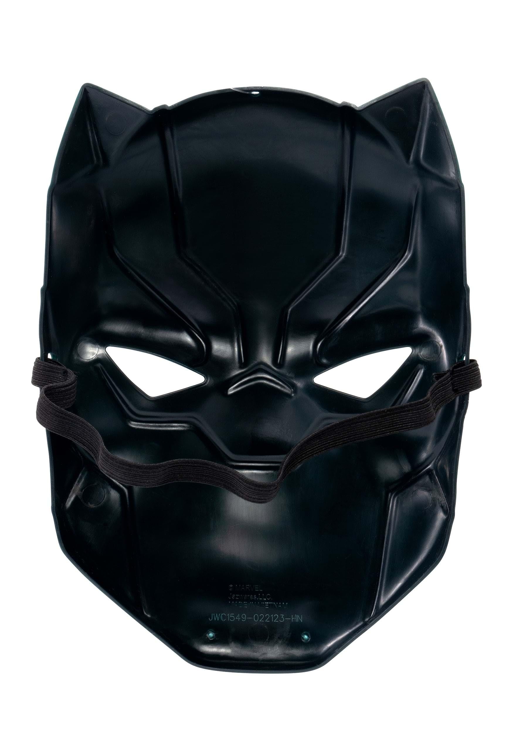 Jazwares Marvel Black Panther Youth Mask side view for detailed cosplay styling