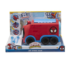 Jazwares Spidey Hauler side profile showing transformable 3-in-1 design.