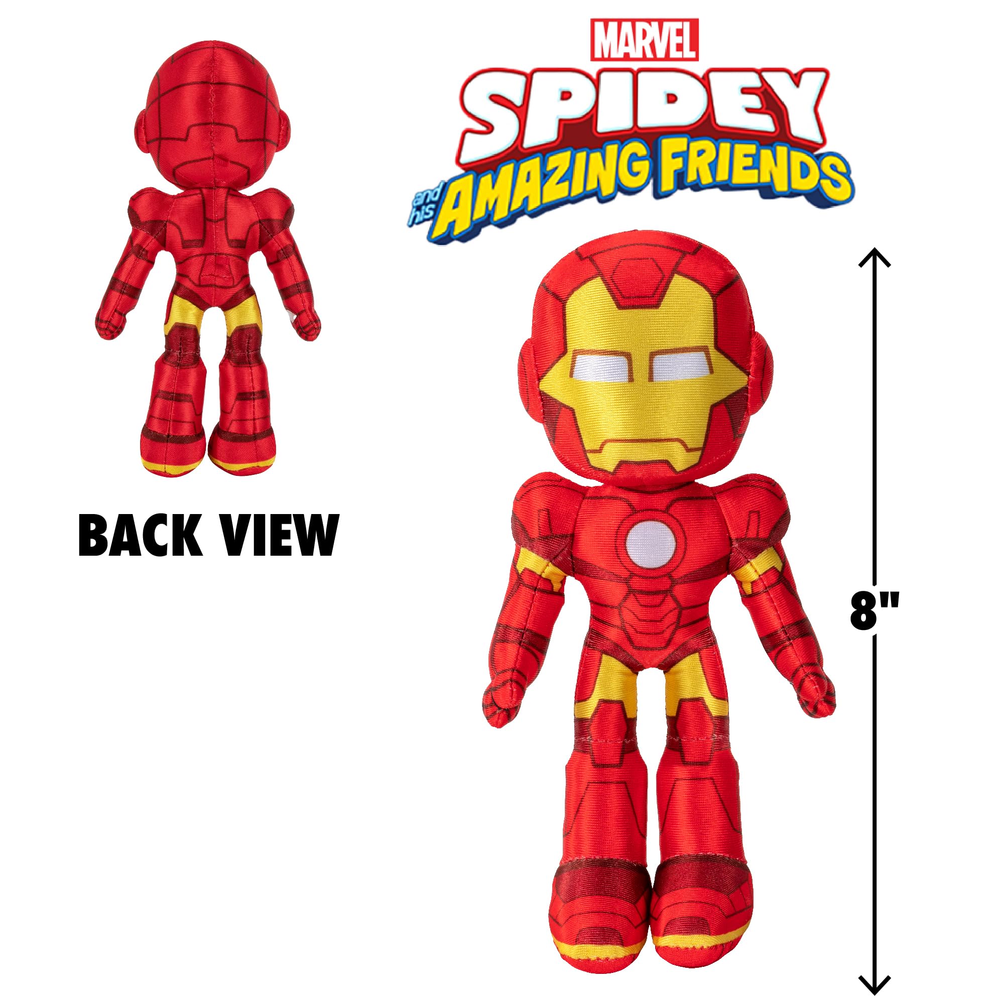 Jazwares Marvel Iron Man plush close-up face detail, soft fabric