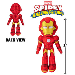 Jazwares Marvel Iron Man plush close-up face detail, soft fabric
