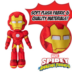 Jazwares Marvel Iron Man plush side view, ideal for on-the-go play