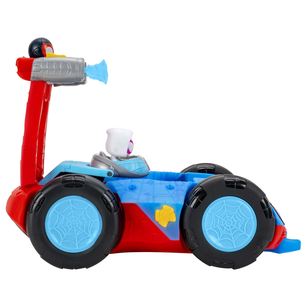 Jazwares Marvel Spidey Team Spidey action includes Ghost-Spider Spin and launcher features.