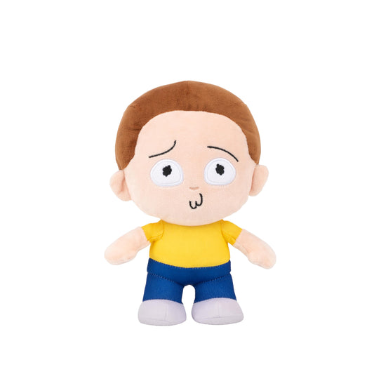 Jazwares Morty plush front view, perfect cuddle buddy for fan nights