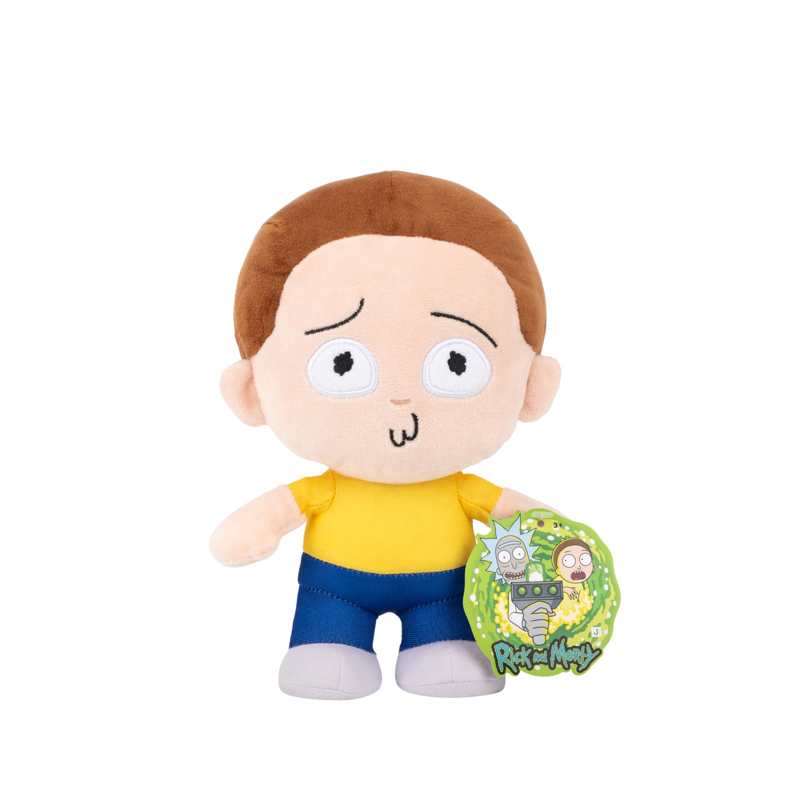 Jazwares Morty plush packaging display, ideal gift-ready presentation