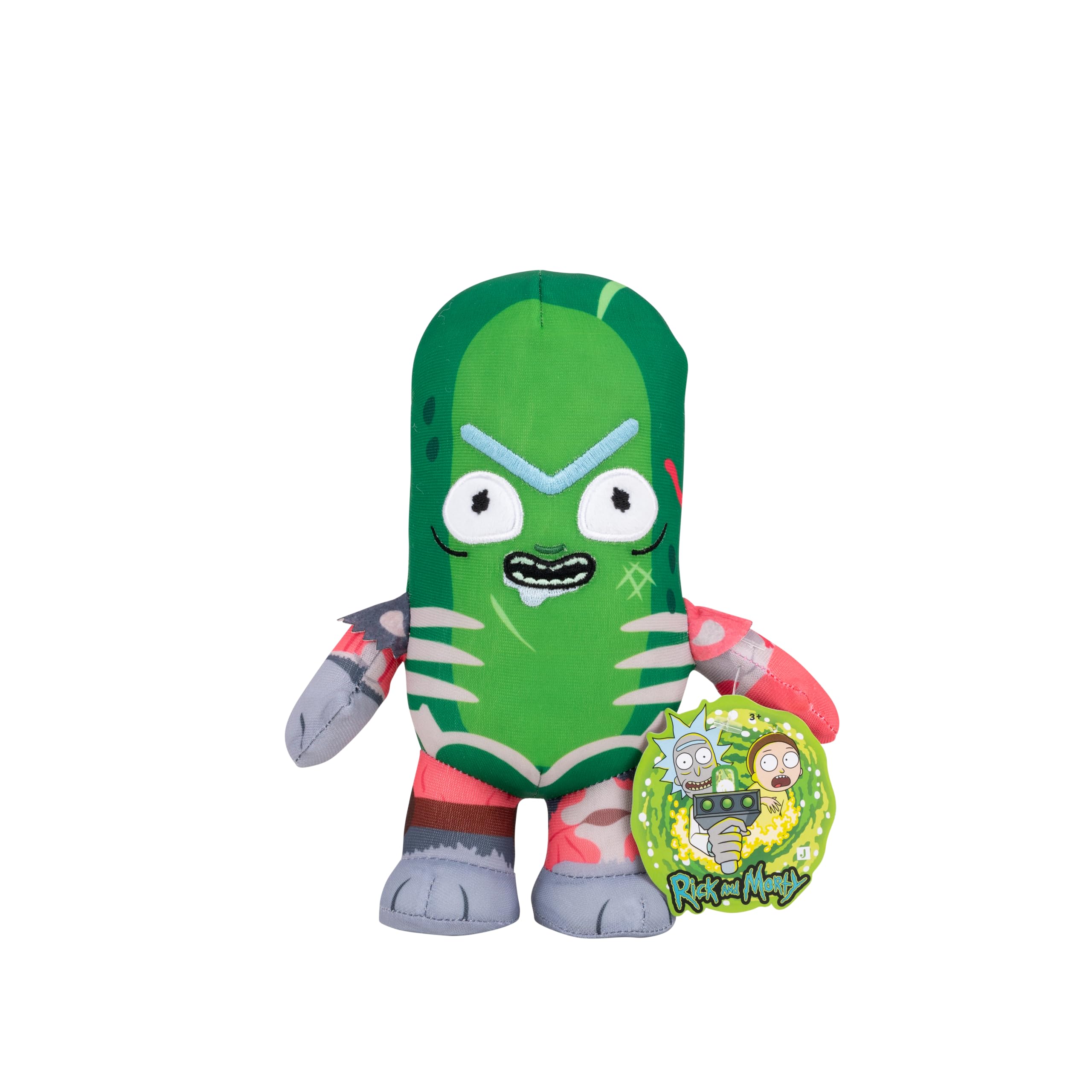 Jazwares Pickle Rick plush display collection ready for shelves.