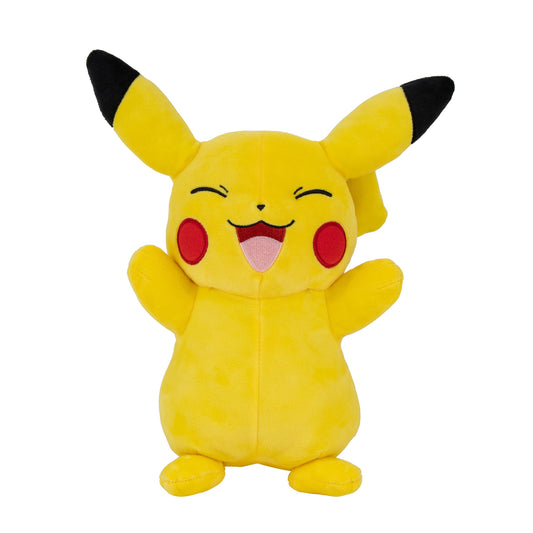 Jazwares Pikachu plush face close-up for cuddling and display