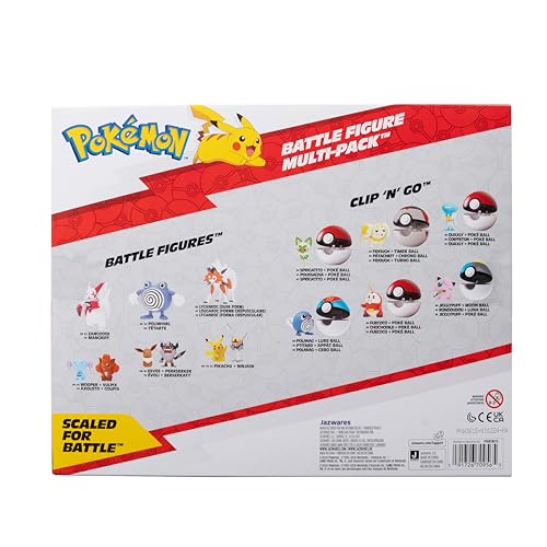 Jazwares Pokemon Battle Figure 8 Pack Oshawott 2-inch figure for display and play