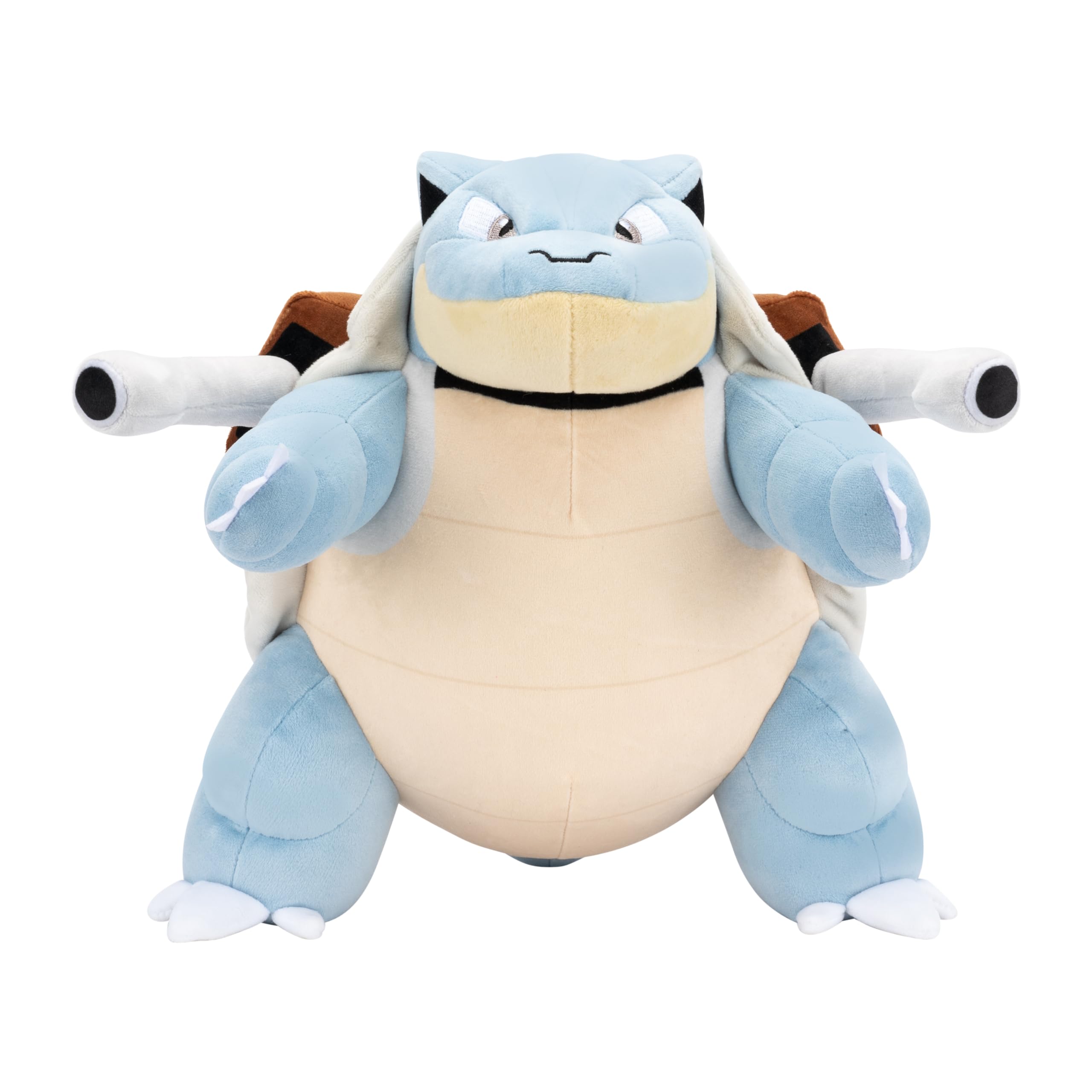 Jazwares Pokémon Blastoise plush 12-inch front view for cuddling.