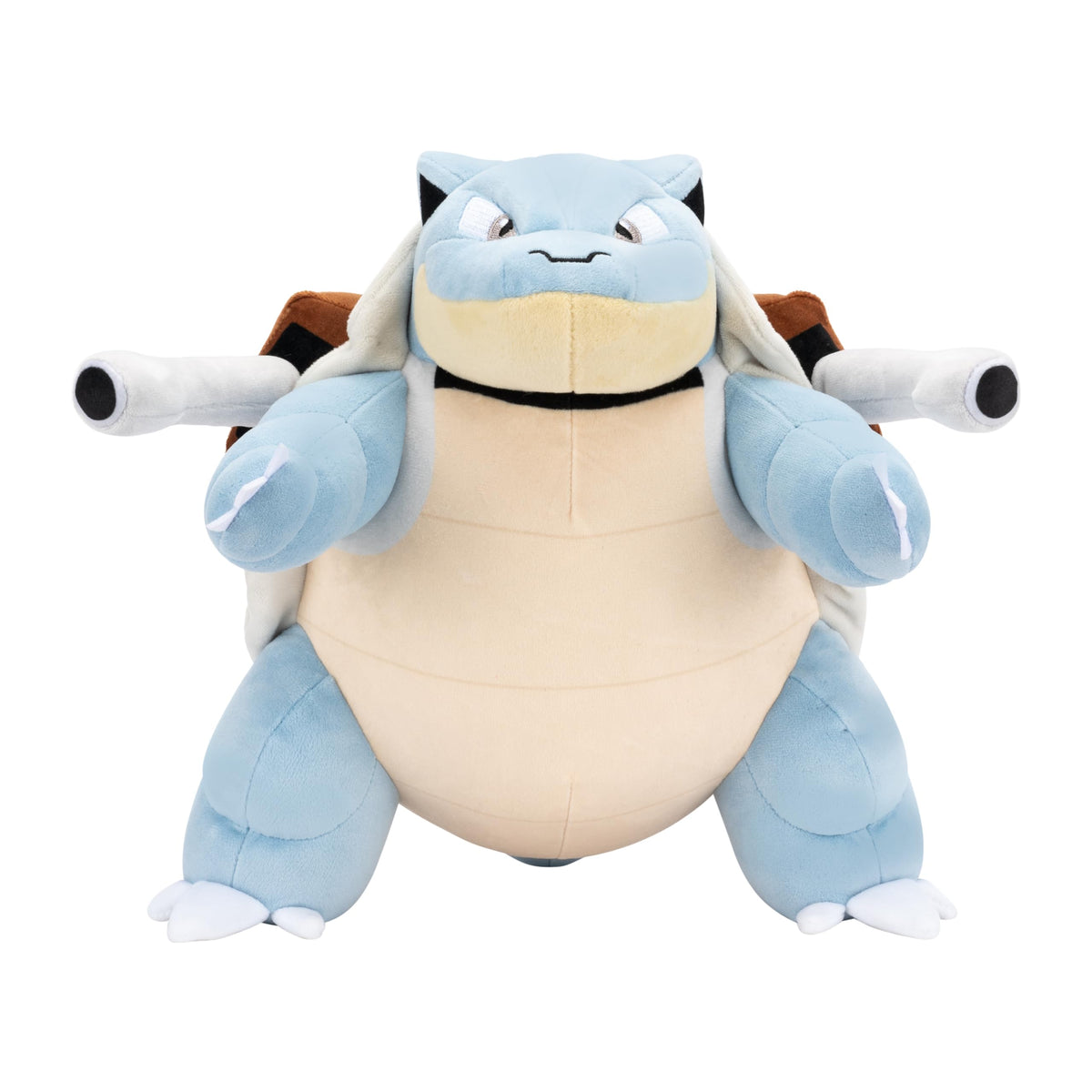 Jazwares Pokémon Blastoise plush 12-inch front view for cuddling.