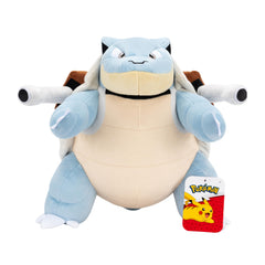 Jazwares Pokémon Blastoise plush 12-inch gift-ready packaging.
