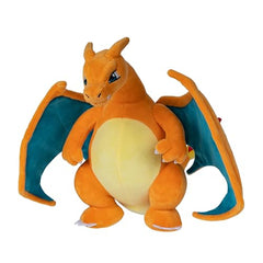 Jazwares Pokémon Charizard plush soft-material close-up for cozy hugs.