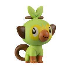 Jazwares Pokémon Grookey figure in compact size for shelves.