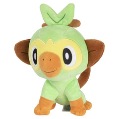 Jazwares Grookey 8-inch plush, back view, soft seams for durable play.
