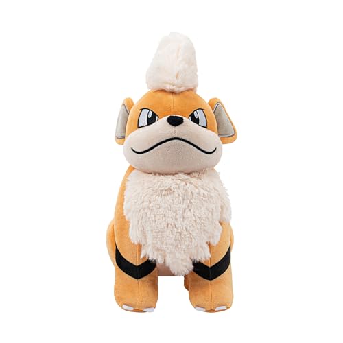 Jazwares Growlithe plush close-up face with authentic details for collectors and fans