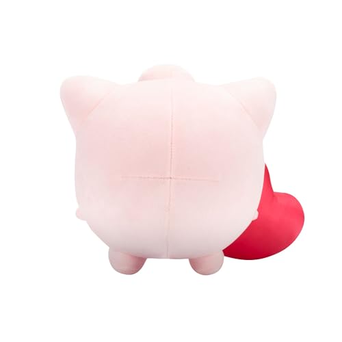 Jazwares Pokemon Jigglypuff plush 8-inch size for easy display and hugs.