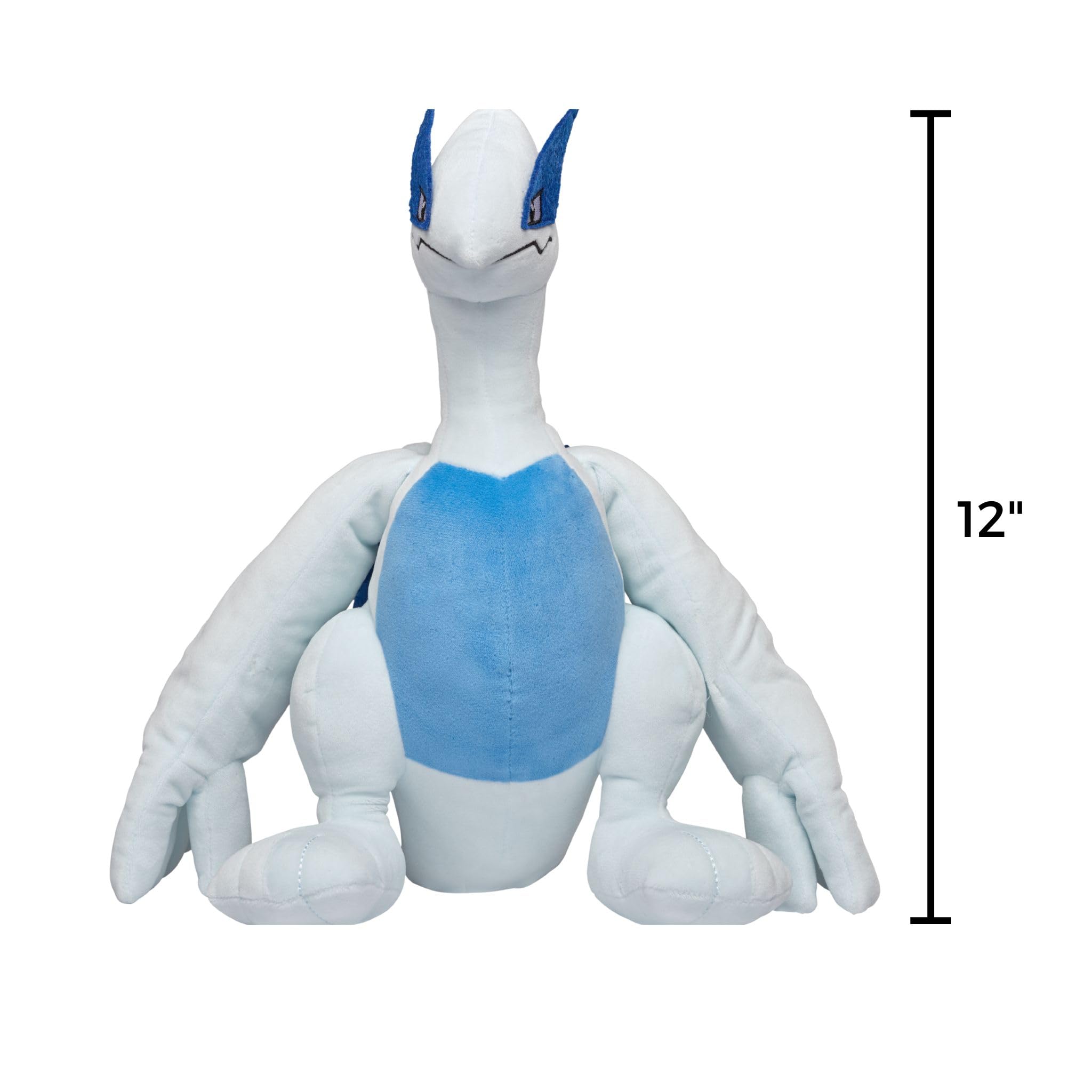 Jazwares Pokemon Lugia plush in gift-ready box, perfect for holiday gifting and stocking stuffers.