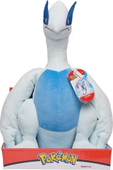 Jazwares Pokemon Lugia plush texture close-up, rich plush material and comforting softness.
