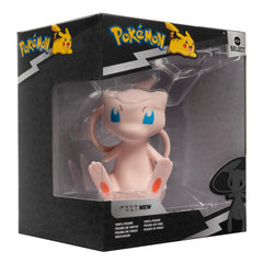 Jazwares Pokémon Mew Select vinyl figure front view, ideal for desk display.