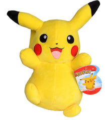 Jazwares Pikachu plush full-body 8-inch design for cuddling and collection.