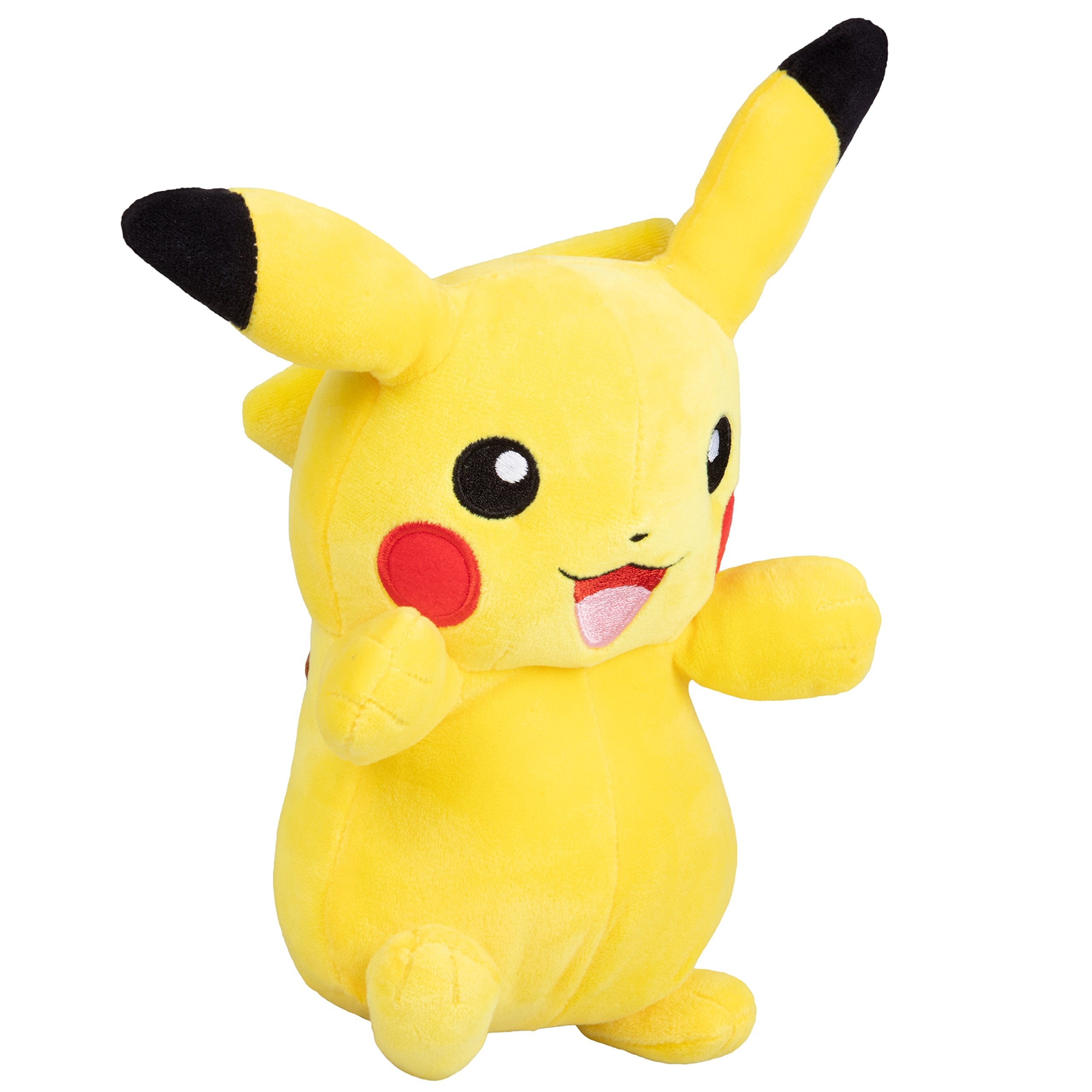 Jazwares Pikachu plush soft fabric texture ideal for cozy hugs and snuggles.