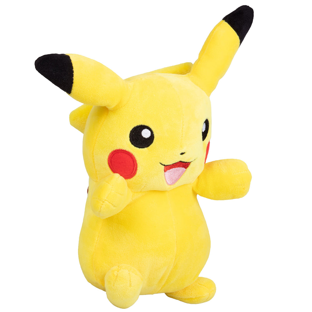 Jazwares Pikachu plush soft fabric texture ideal for cozy hugs and snuggles.