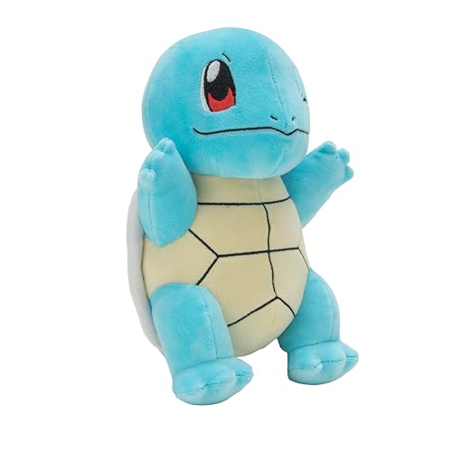 Jazwares Pokémon Squirtle 8-Inch Plush close-up fabric, showcasing soft texture and details.