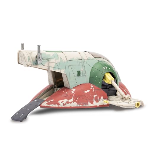 Jazwares Star Wars Micro Galaxy Boba Fett Starship boarding ramp extended for figure deployment