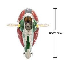 Jazwares Star Wars Micro Galaxy Boba Fett Starship side panel open for interior reveals