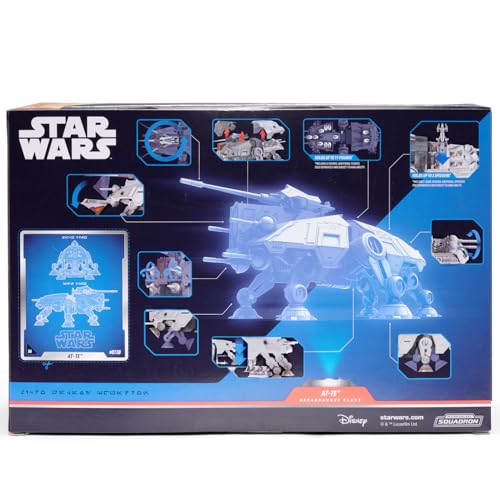 Jazwares Star Wars AT-TE opening cockpit detail for dramatic scenes.