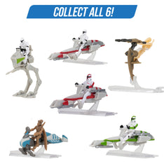 Jazwares Star Wars Micro Galaxy Scout AT-RT Clone Trooper set for action play and display.