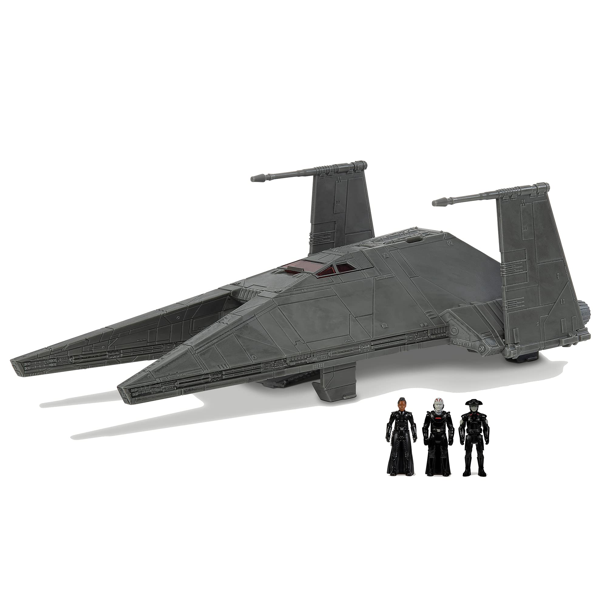 Jazwares Star Wars Micro Galaxy Squadron Inquisitor Transport Scythe front view, authentic scale for display and play