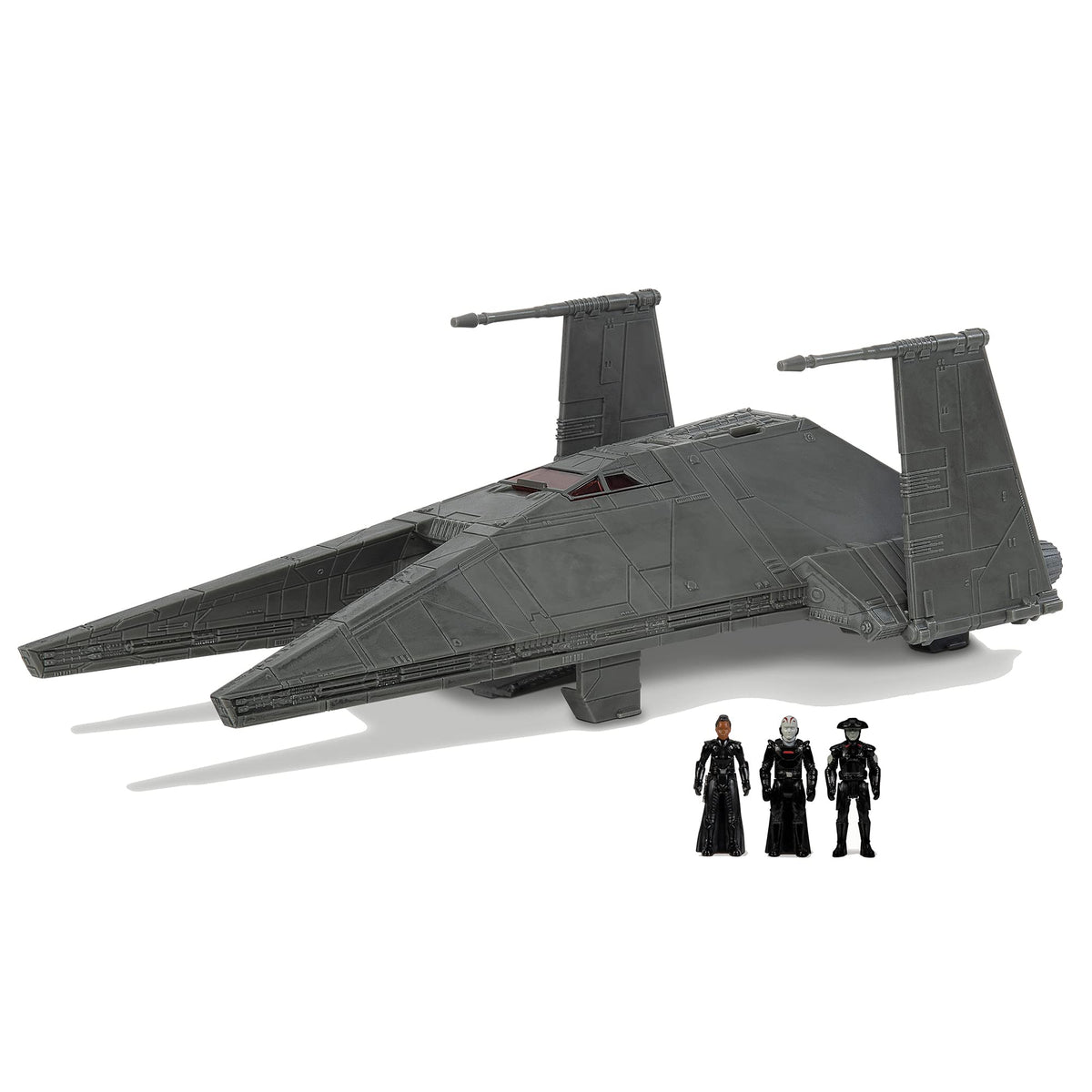 Jazwares Star Wars Micro Galaxy Squadron Inquisitor Transport Scythe front view, authentic scale for display and play