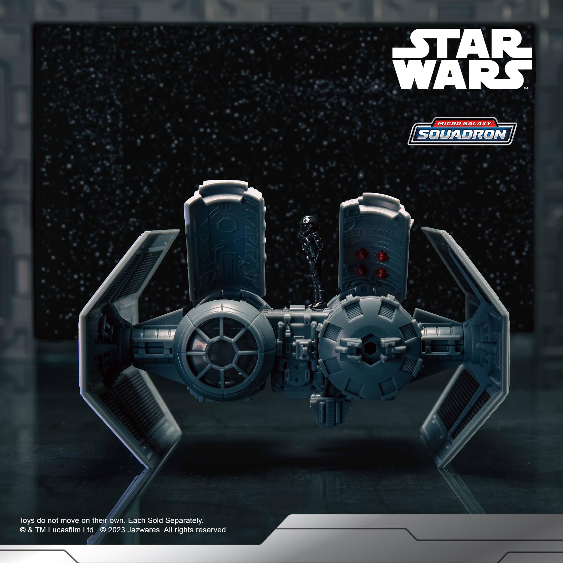 Jazwares Star Wars Micro Galaxy Squadron TIE Bomber pilot figure included for play