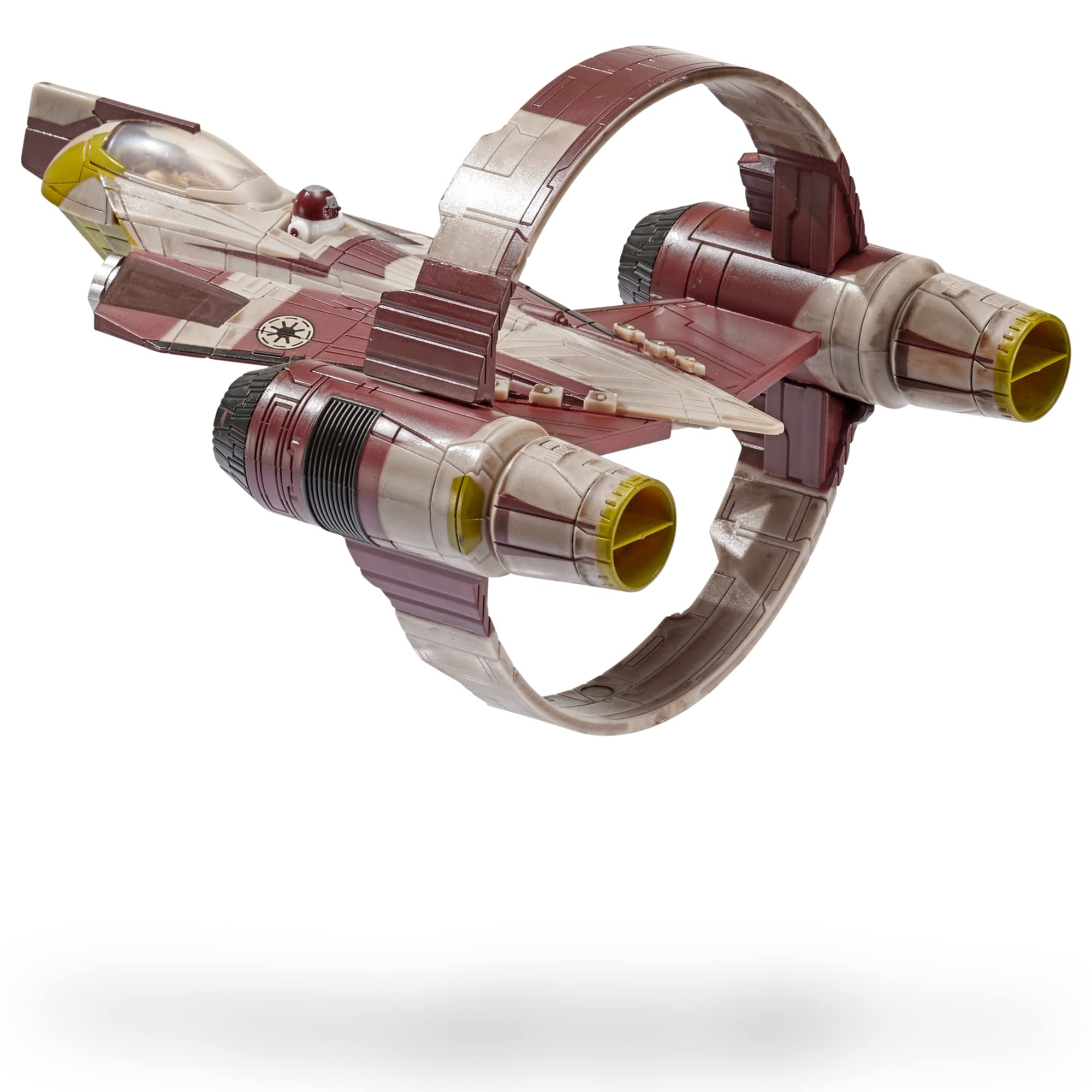 Jazwares opening cockpit invites micro figures to fit and pose.