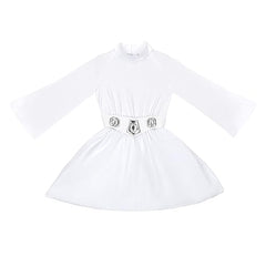 Jazwares Princess Leia hooded dress highlights the iconic robe and belt details.