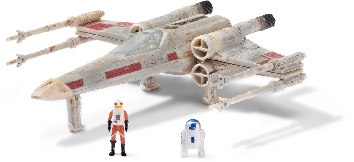 Jazwares Star Wars X-Wing front view with Luke and R2-D2 for immersive play