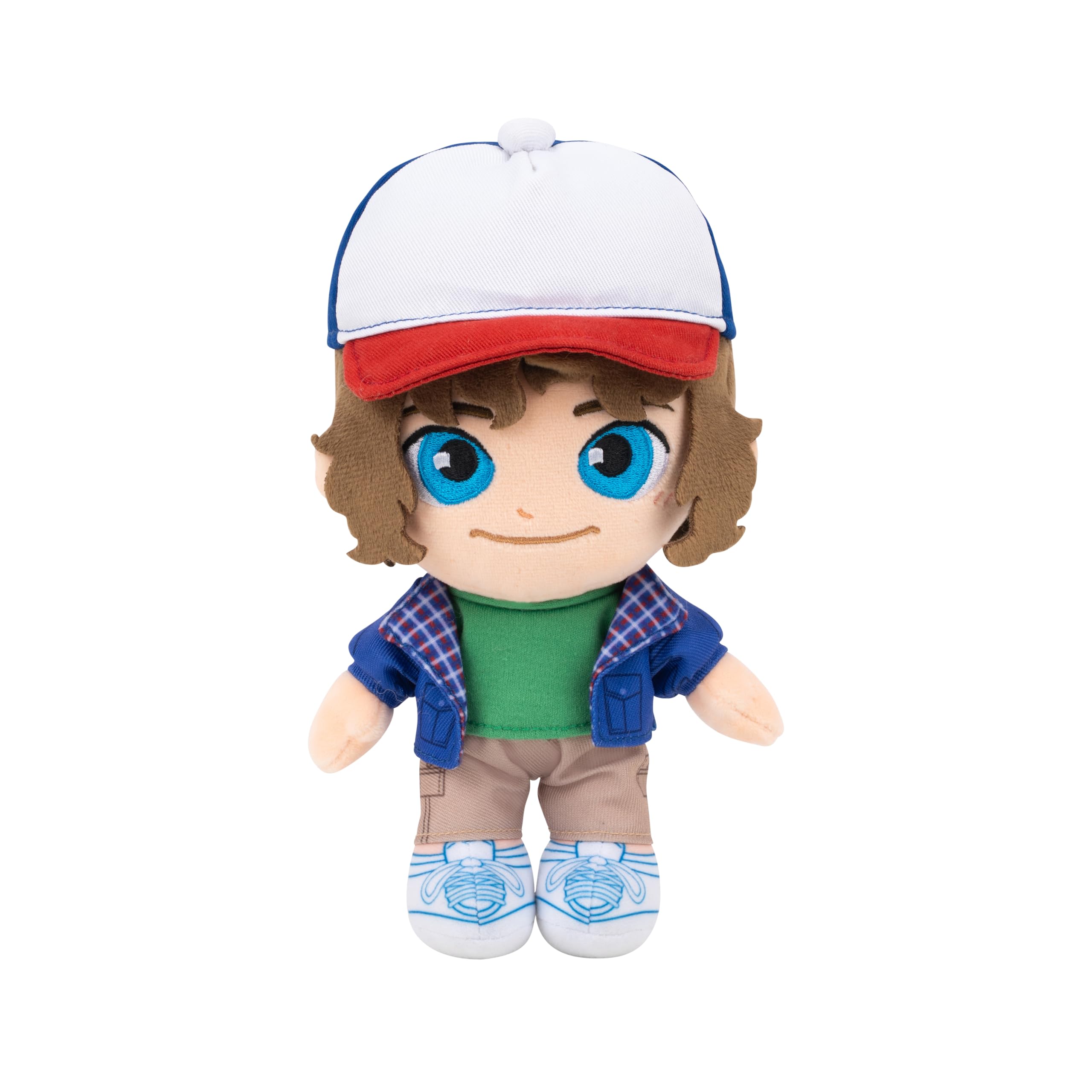 Jazwares Stranger Things Dustin Henderson upside-down collector figure with authentic details and display-ready pose.