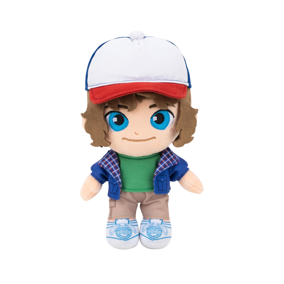Jazwares Stranger Things Dustin Henderson upside-down collector figure with authentic details and display-ready pose.