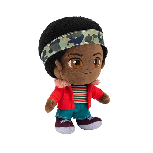 Lucas Sinclair plush wearing Season One outfit on display by Jazwares