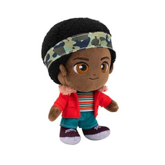 Lucas Sinclair plush wearing Season One outfit on display by Jazwares