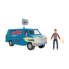 Jazwares Stranger Things WSQK van playset front view with detailed vehicle design