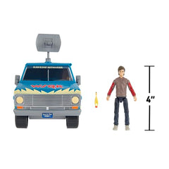 Open back of WSQK van playset highlighting hinged rear doors