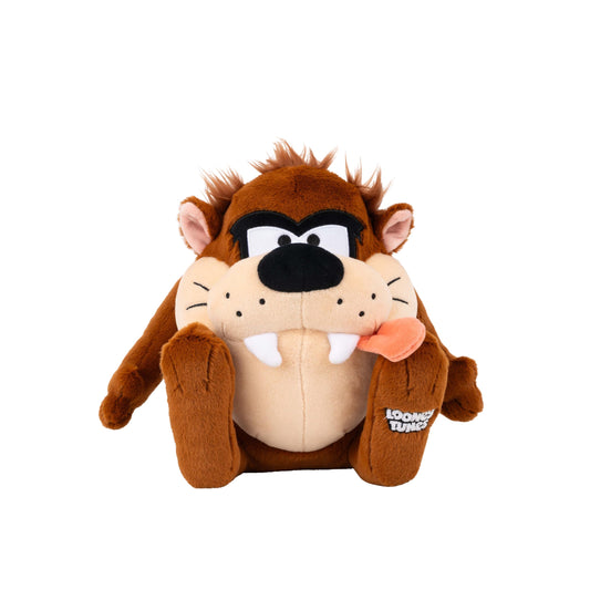 Jazwares Taz plush front view with ultra-soft cuddle texture.