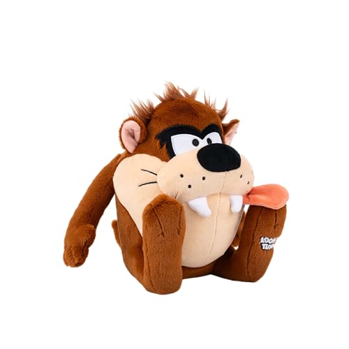 Jazwares Taz plush side view highlighting compact, huggable size.