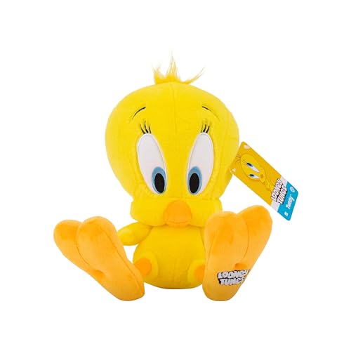 Jazwares Tweety plush ultra-soft materials for cozy hugs.