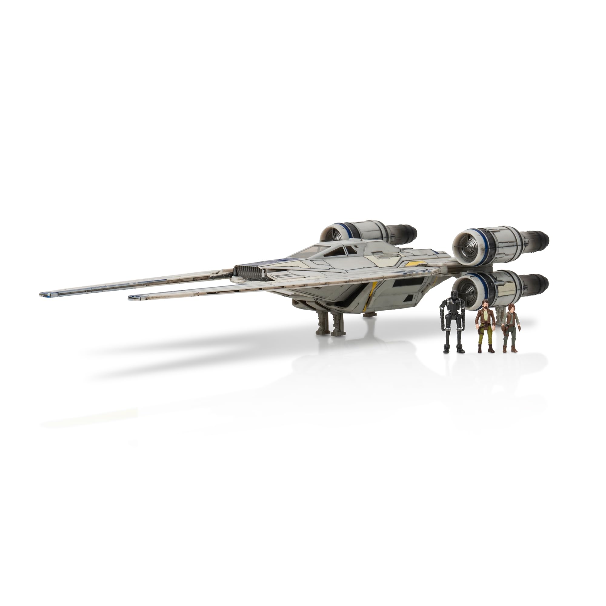 Jazwares U-Wing Starfighter with foldout wings for immersive action play.